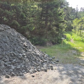 Pågående anleggsarbeid på turstien ved&nbsp;Teinemyr